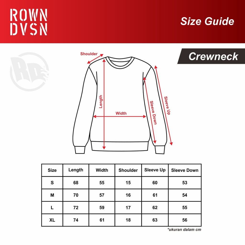 Rown Division Official Crewneck Black - Rowndvsn Sweater Hared Black